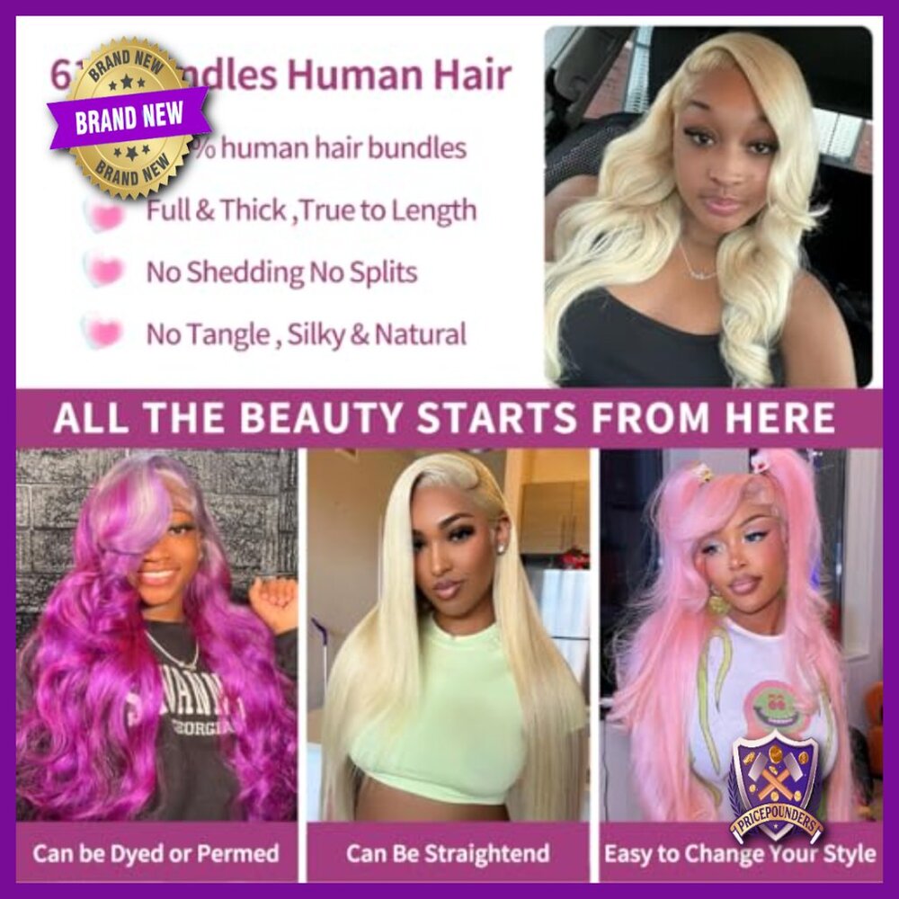 22 Inch Human Hair Extensions Body Wave Bundle Raw Indian Hair - Picture 6 of 6